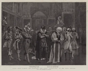 Scène uit Gilbert en Sullivan